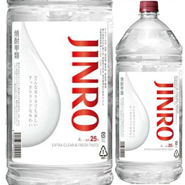 韓国焼酎 甲類焼酎 25° 眞露 ペットボトル 4L | お酒の総合専門店