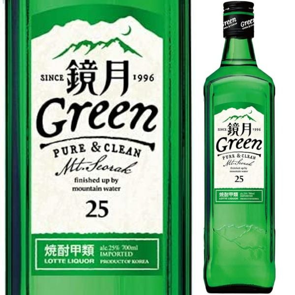 韓国焼酎 甲類焼酎 25° 鏡月グリーン 700ml | お酒の総合専門店