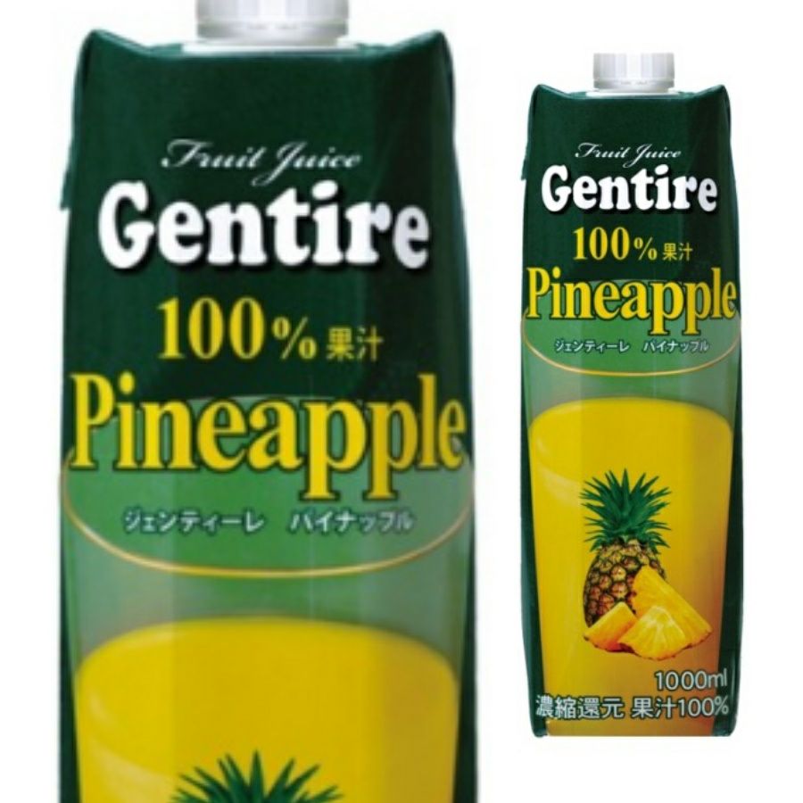 Gentireジェンティーレ パイナップルジュース 紙パック 1L 12本 Gentireジェンティーレ パイナップルジュース 紙パック 1L 12本