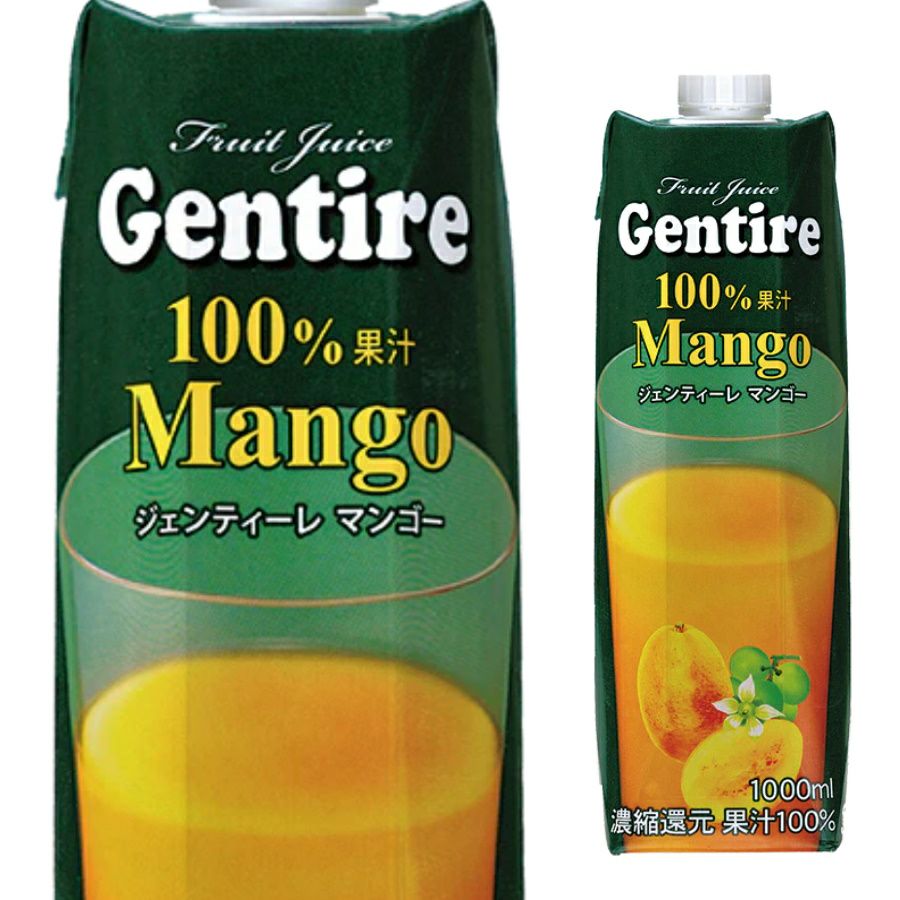 訳あり】Gentireジェンティーレ マンゴージュース 紙パック 1L 12本
